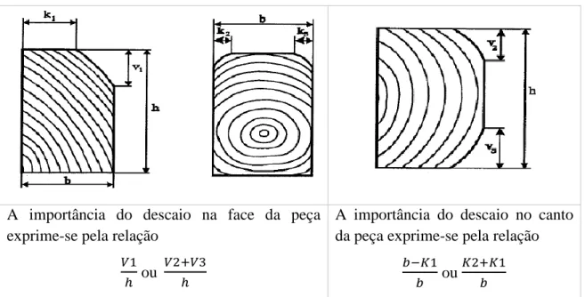 Figura 2.11: Medição do descaio (adaptado de Cruz et al., 1997). 