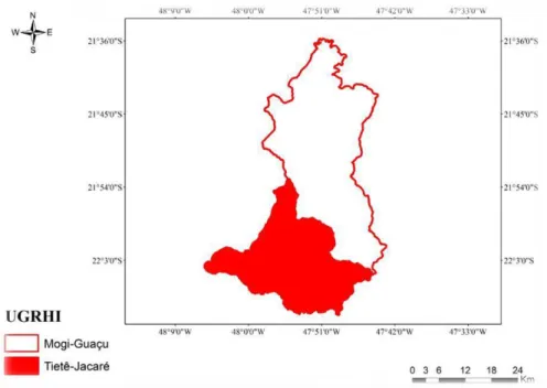 Figura 1 - Bacias Hidrográficas pertencentes ao município de São Carlos – SP    
