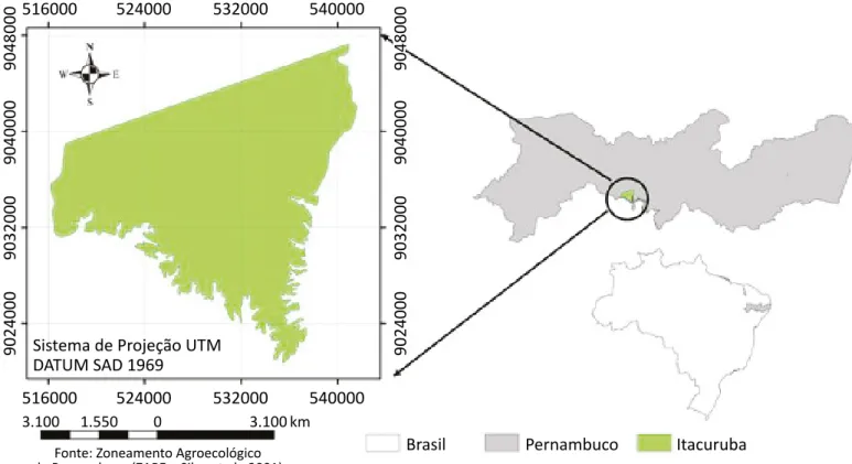 Figure 1 – Location of the municipality Itacuruba (PE).