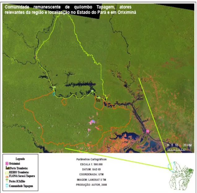 Figura 1 – Micro-região do Alto Rio Trombetas, Oriximiná (PA) 