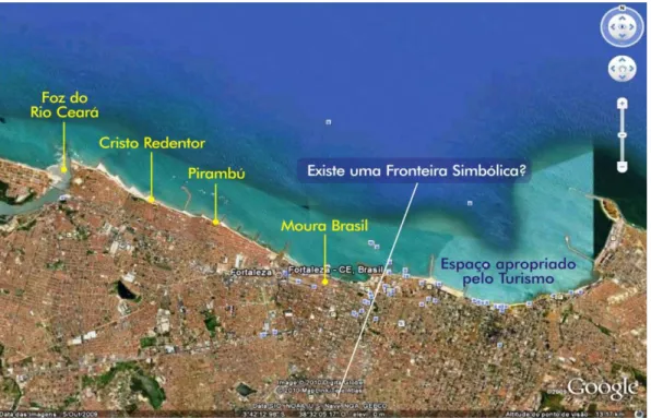 Figura 1 – Orla oeste de Fortaleza  Fonte: Google Earth  2010 