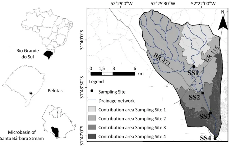 Figure 1 – Location of sampling sites in the MSBS (Modified picture).