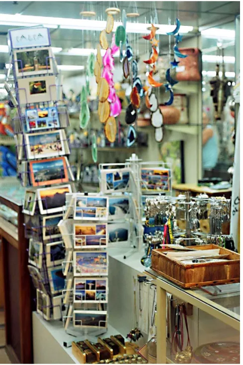 Figura 1 – Vista panorâmica de loja de souvenires – Rio de Janeiro (RJ)  Foto: Palloma Menezes