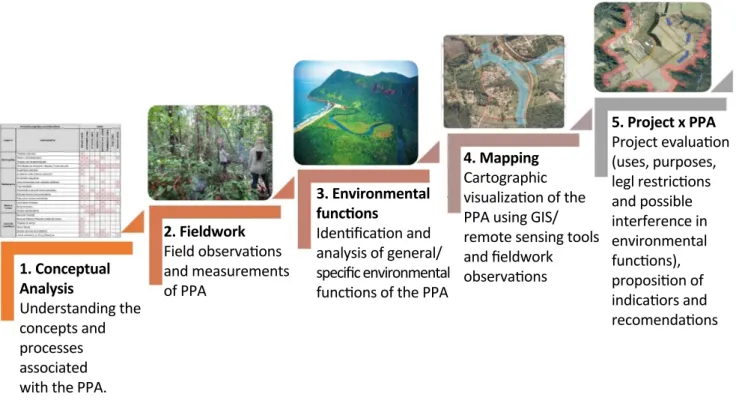 Figure 1 – Steps of the analysis of permanent preservation areas (PPA) environmental functions in the evaluation of projects.