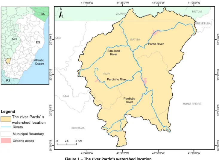 Figure 1 – The river Pardo’s watershed location.