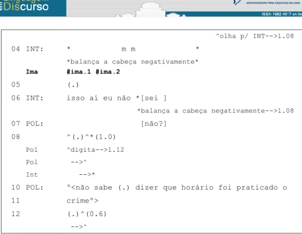 Figura 1 – Captura de vídeo das Imagens do Excerto 3 