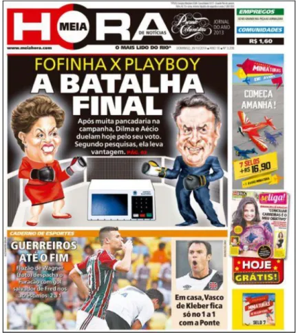 Figura 2 – Capa da edição 3206 do Meia Hora (26/10/2014) 