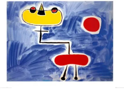 Figura 1. Joan Miró, Figur vor Roter Sonne, 1950. 