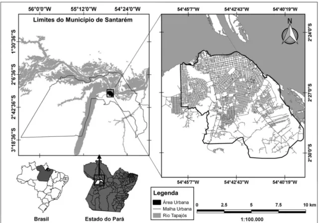Figura 1- Localização Geográfica do Município de Santarém-Pará, Brasil. 