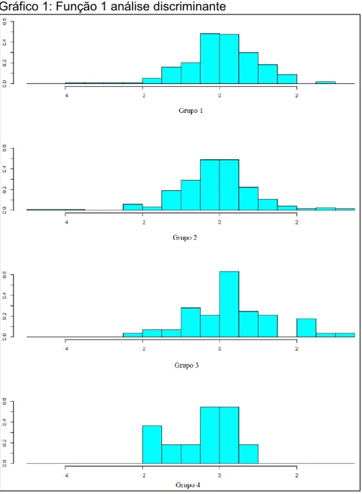 Gráfico 1: Função 1 análise discriminante 