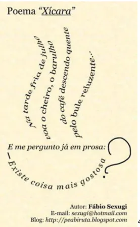 Figura 1. Poema concreto recortado da página “Língua Portuguesa” 