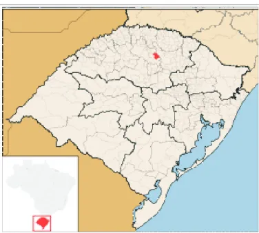 Figura 1: Mapa de localização do município de Coqueiros do  Sul - Norte do RS.