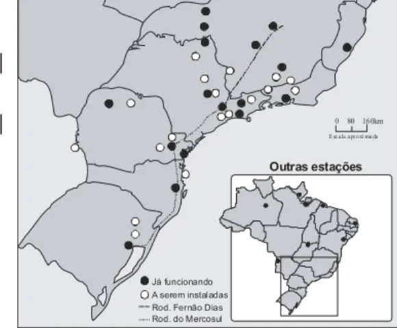Figura 1. Brasil; localização das EADIs - 2002. Fonte: 