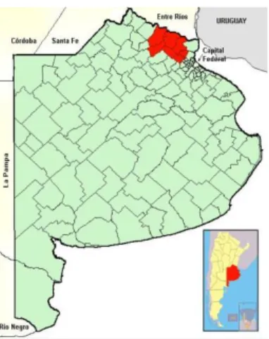 Fig. 1. La llegada del batuque a norte de la Provincia de Buenos Aires.  