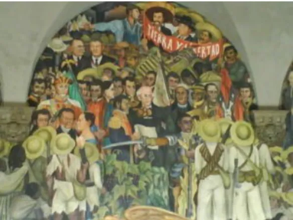 Figura 2 ‒ Lucha por la Independencia, Diego Rivera,  entre 1922 y 1923
