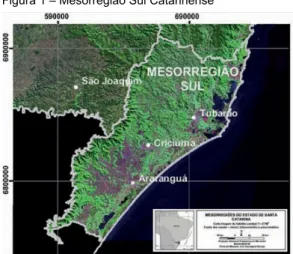 Figura 1 – Mesorregião Sul Catarinense