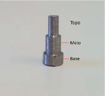 Figura 1: Amostra 1E3 após a tomografia e sem parte da base. 