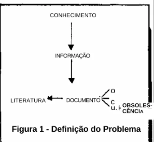 Figura 1 - Definição do Problemau.coDOCUMENTOLITERATURA INFORMAÇÃO OBSOLES-CÊNCIA