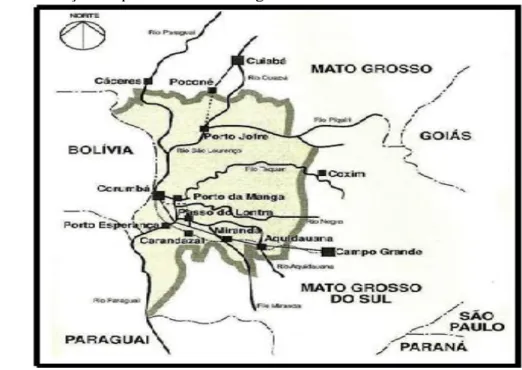 Figura 1: localização do pantanal sul-mato-grossense. 