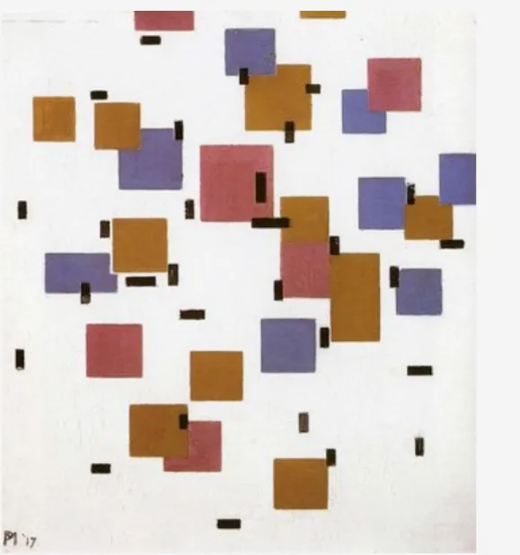 FIGURA 4 - Piet Mondrian (1872- (1872-1944), “Composição com cores A”,  1917.