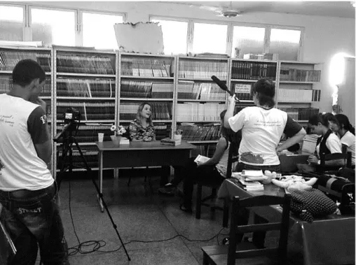 Foto 01 - Entrevista com psicóloga durante gravação de documentário