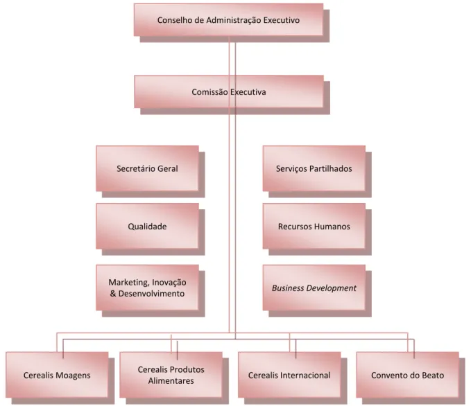 Figura 2: Modelo de Governação e Gestão da Cerealis, SGPS, S.A. 