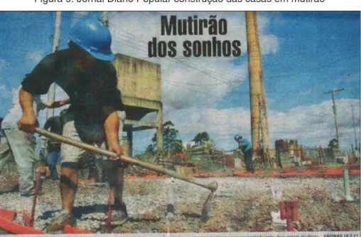 Figura 9: Jornal Diário Popular construção das casas em mutirão