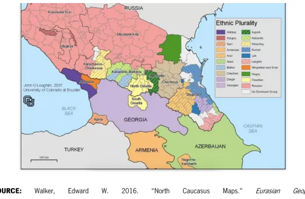 FIGURE 1. THE ETHNIC DIVERSITY OF THE NORTH CAUCASUS   