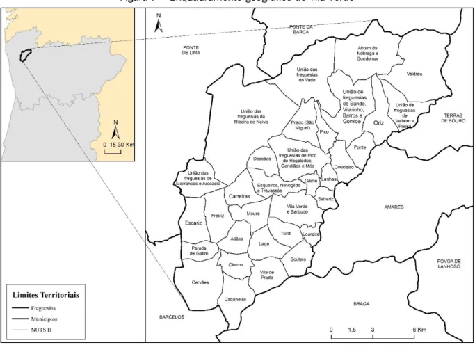 Figura 7 – Enquadramento geográfico de Vila Verde 