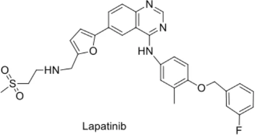 Figure 4. Chemical structure of drugs used in targeted therapy: lapatinib. 