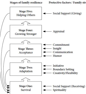 Figure 1-1: Stages of family resilience, from Lietz &amp; Strength (2009, p. 206) 