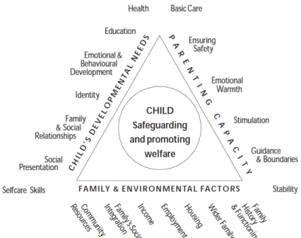 Figure 1-3: Tri-dimensional framework for assessment by the Department of Health (2000, p