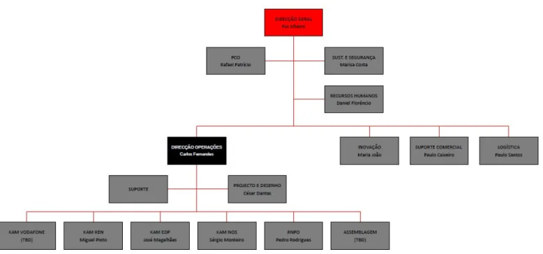 Figura 2 - Organigrama da Eurico Ferreira 