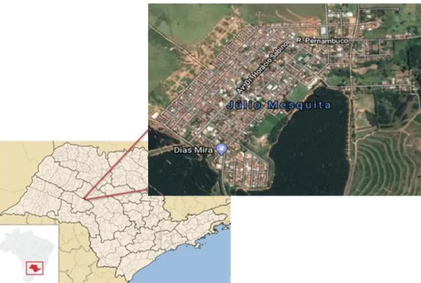 Figura 01. Imagem aérea do município de Júlio Mesquita/SP   