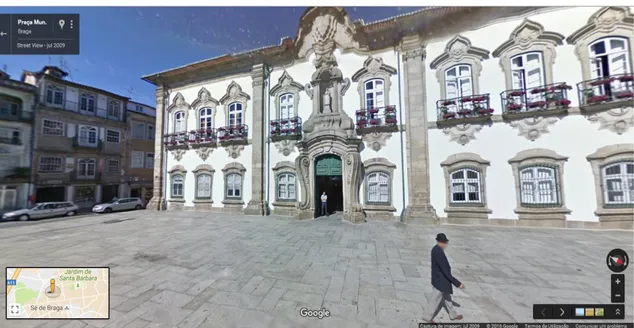 Fig. 7 - Praça do Município – Braga, através do  Street View , no Google maps 