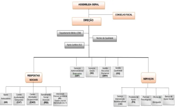 Figura n.º1 – Organigrama da Associação de Pais e Amigos de Crianças (APAC) 