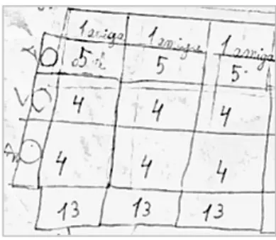 Figura  18.  Tabela  apresentada  pelo  Grupo  D,  considerando  quantas  missangas  seriam  necessárias para três colares