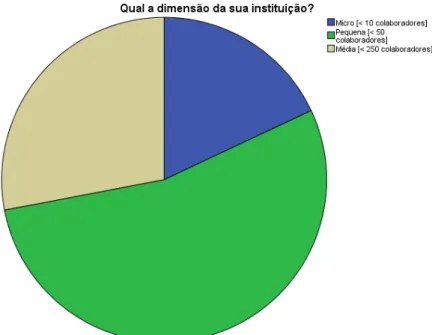 Gráfico 3 – Dimensão das Instituições Inquiridas