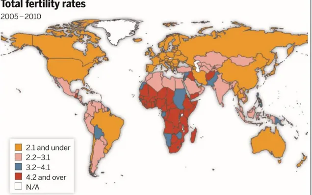 Figure 1.2: Organization for Economic Cooperation and Development (OECD) demographic deficit (2000-2030)