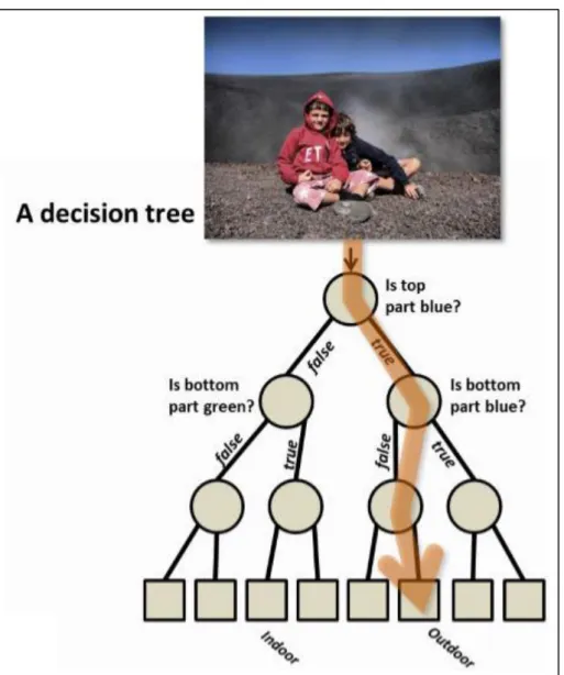 Figure 1.5: Decision tree. A decision tree is a  hierarchical structure and the  basic unit of the random forest algorithm