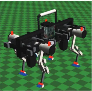 Figure 3.5: Simulated Oncilla robot.