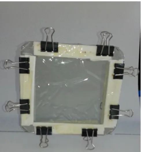 Figure 2.5 - Drying process of a chitosan film. 