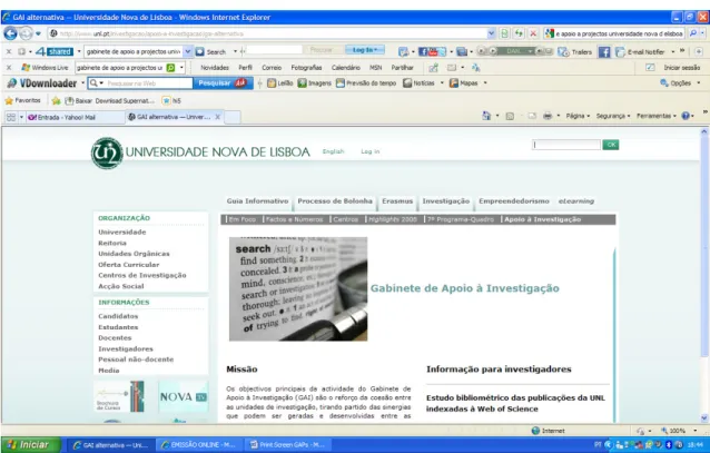 Figura 4. Gabinete de Apoio à Investigação da Universidade Nova de Lisboa 