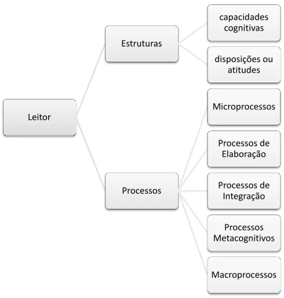 Figura 3. As componentes da variável leitor (adaptado de Giasson, 1993). 