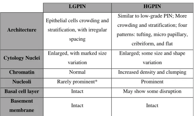 Table 1. Criteria for low and high PIN. Adapted from Bostwick and Cheng, 2012 [16]. 