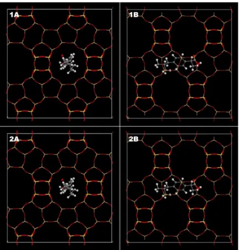 Figure 3.1: Zeolitic structures used in the theoretical modelling studies.  