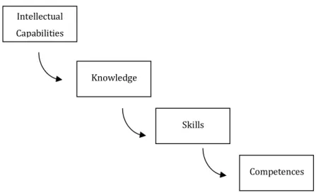 Figure 5.1 - Influence between knowledge, skills and competences