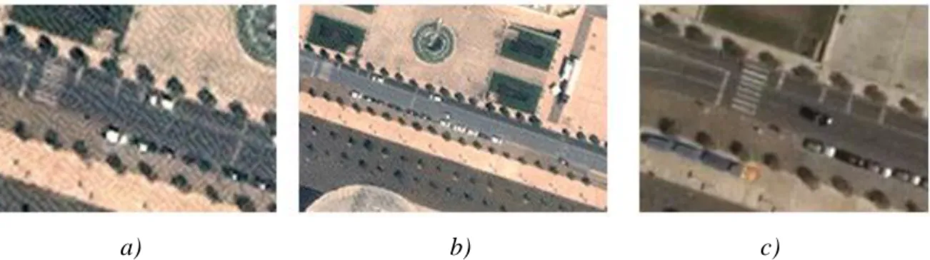 Figura 3.1 - Exemplo dos diferentes tipo de resolução de imagem apresentadas pelas  diferentes plataformas utilizadas: a) Google Earth, b) Google Maps e c) ArcGIS