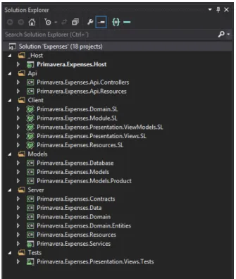 Figura 9.: Estrutura de um Módulo no Visual Studio