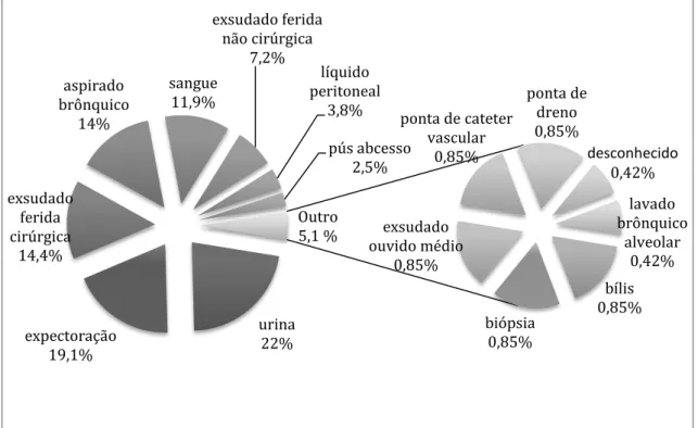 Figura 7: Distribuição dos isolados por produto biológico.